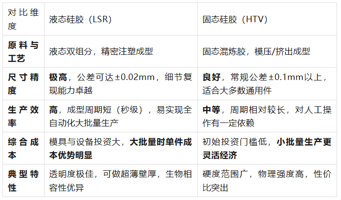 液态硅胶 vs 固态硅胶：你的硅胶制品更适合哪一种工艺？